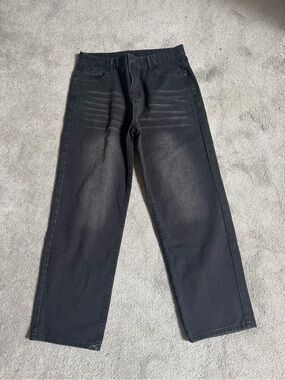 SHEIN Black Relaxed Straight Jeans